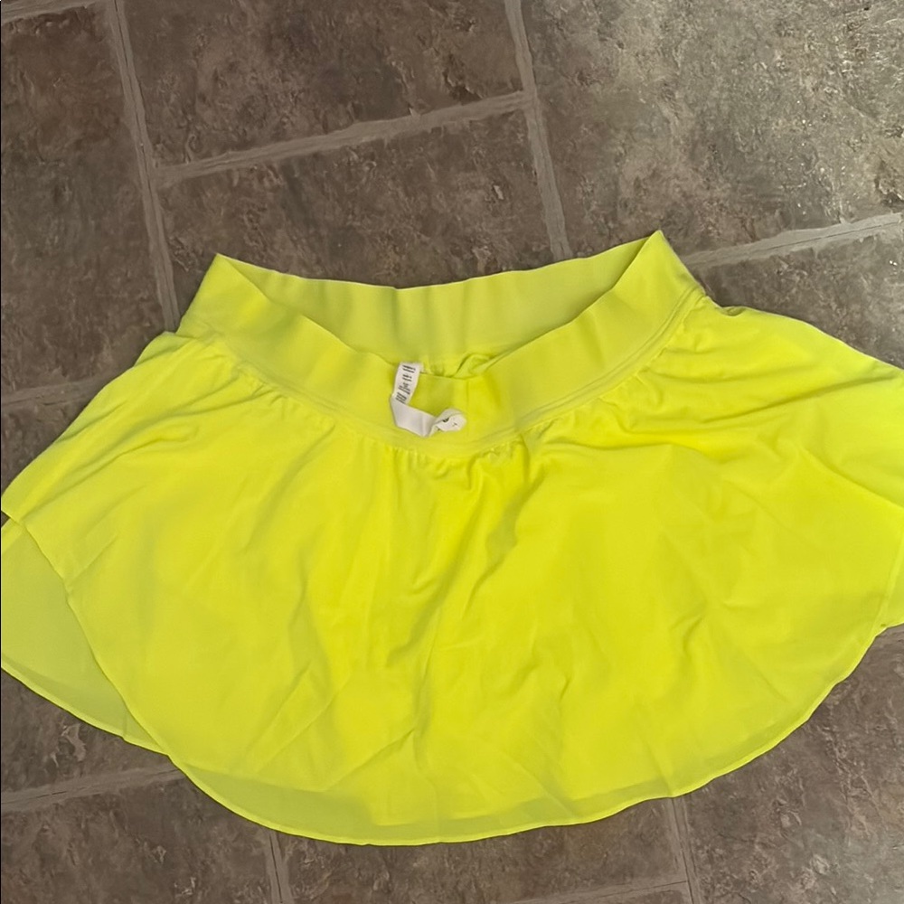 Lululemon Athletica Yellow Skater Mini Skirt